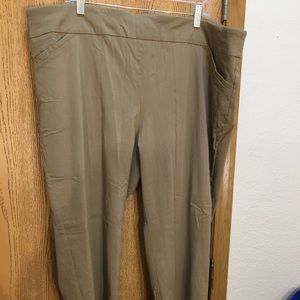 4X GEORGE KHAKI PANTS w SPANDEX & POCKETS